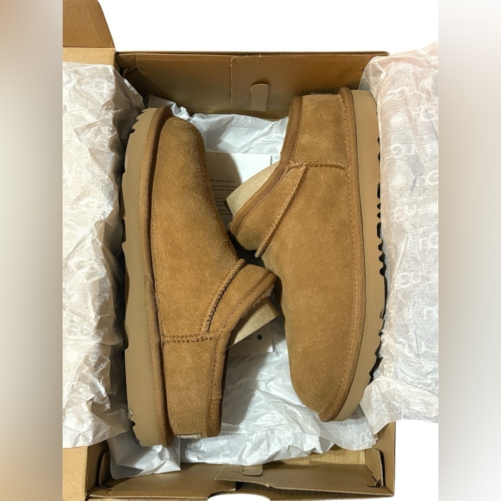 UGG Chestnut Suede Slip-On Shoes - Picture 5 of 8